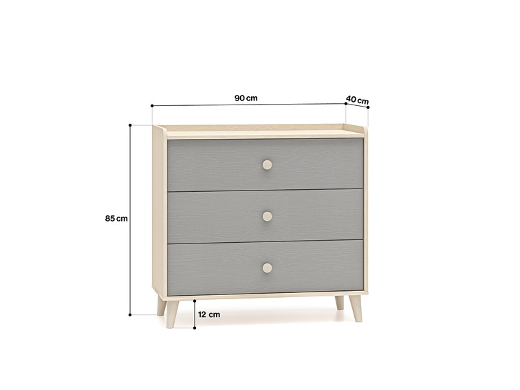 Komoda MEVEL 06 Beżowy/Szary