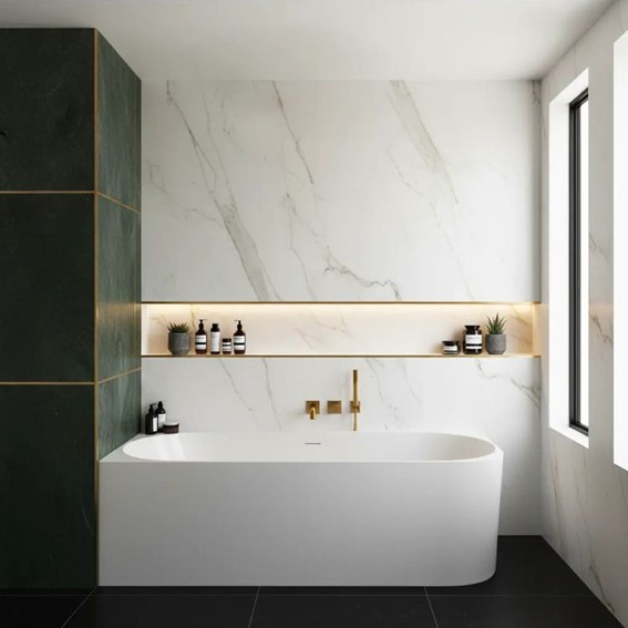 Wanna Narożna BELLANTO SLIM 170 L Biały