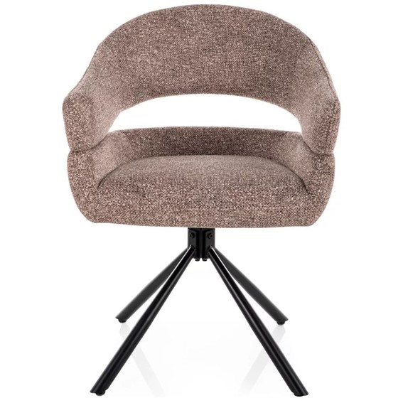 Krzesło BORGO LEO Ciemny Beż/Czarny Mat