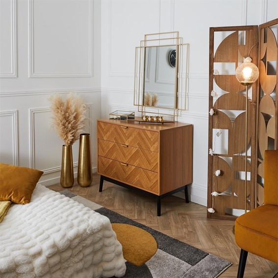 Komoda FELIX 3 Szuflady Naturalny