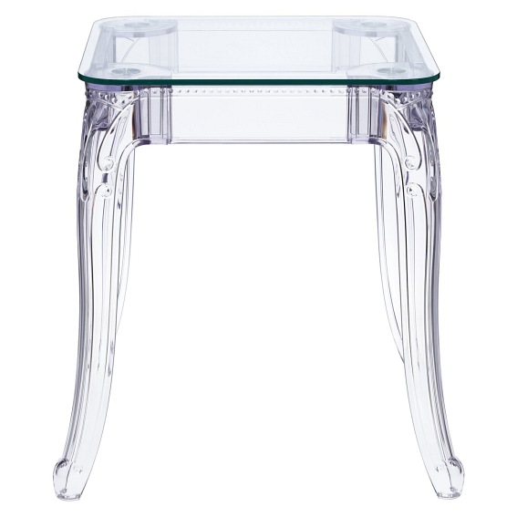Stół GHOST 62x62cm transparentny