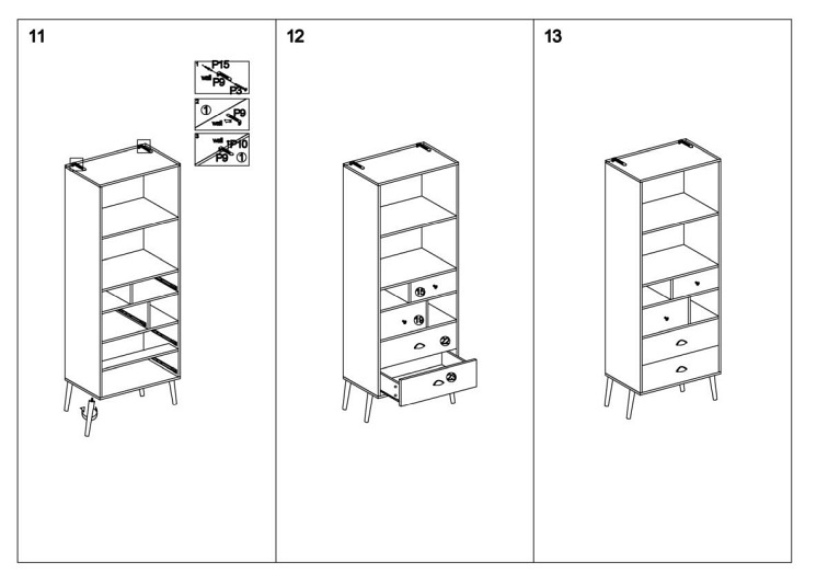 MEZO REG1 regał wielobarwny