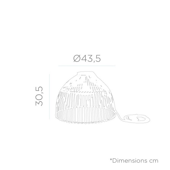 Lampa Wisząca REONA 30 HANG IN&OUT BATTERY Naturalny