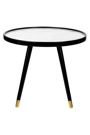 Stolik Padrino 59x59x50 Biały/Czarny