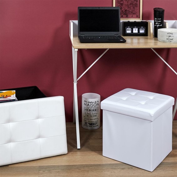 Pufa Intesi VELS Eko Skóra Biały