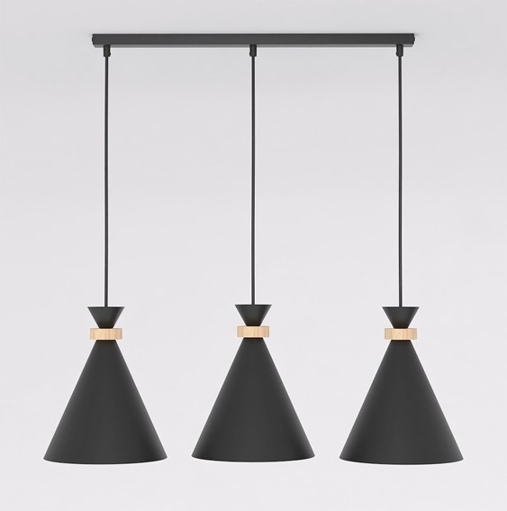 Lampa Wisząca ZERO 3 Czarny