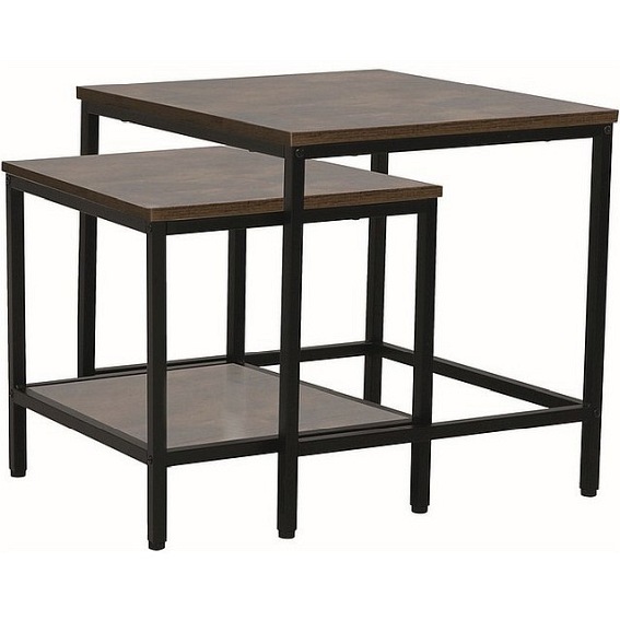 Ława WENDY B Czarny/Brąz Rustykalny