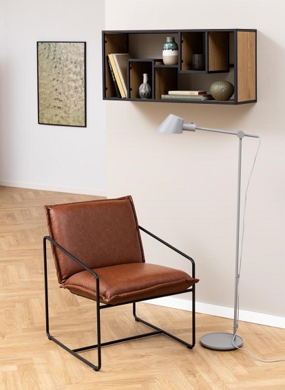 Półka Naścienna Seaford III 30x95x45 Dąb/Czarny