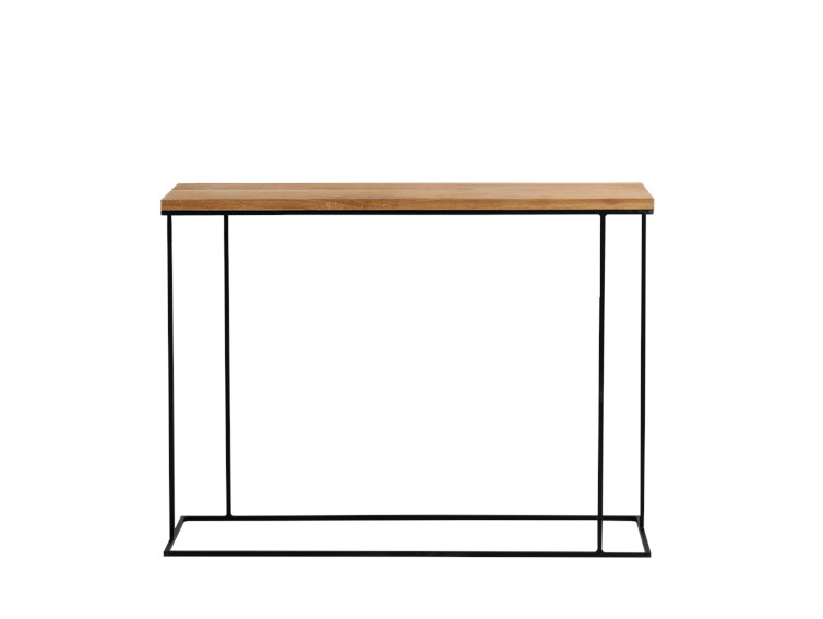 Konsola WALT SOLID WOOD 100x30 Dąb/Czarny