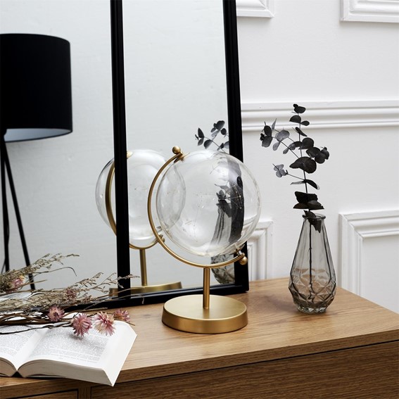 Dekoracja Szklany Globus CONSTELLATIONS Złoty