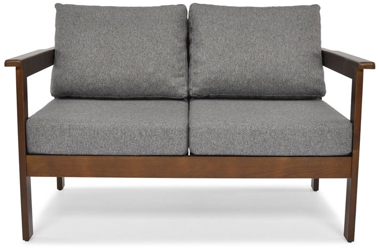 Sofa Ogrodowa BELLA 2 Osobowa Brązowy/Grafitowy