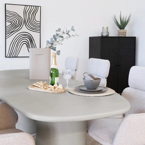 Stół Owalny MARANOLA 96x200cm Beżowy