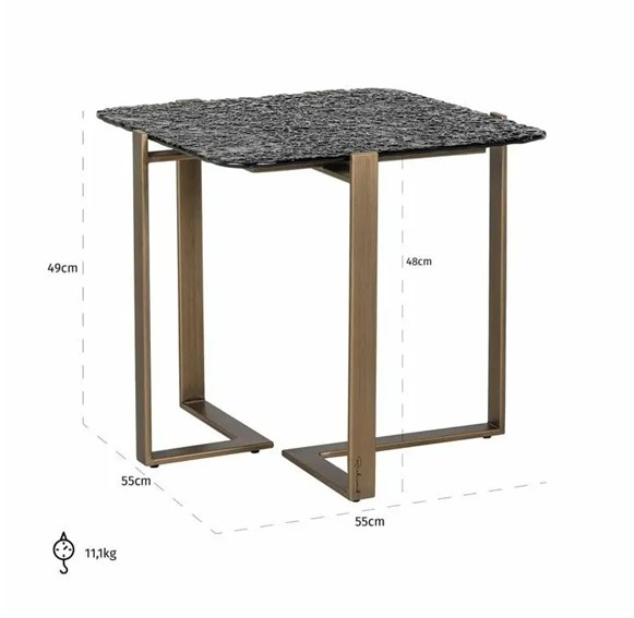 Stolik STERLING Czarny/Złoty