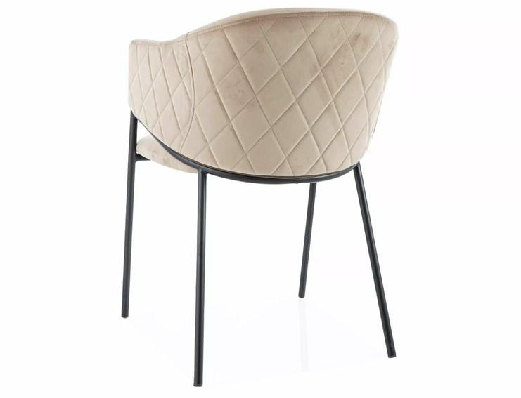 Krzesło BONO Velvet Beżowy/Czarny Mat