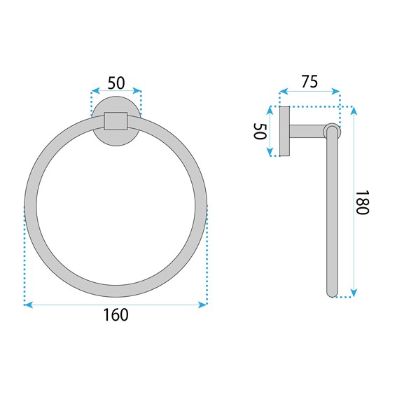 Wieszak Łazienkowy GALO 5710 Miedź Szczotkowana