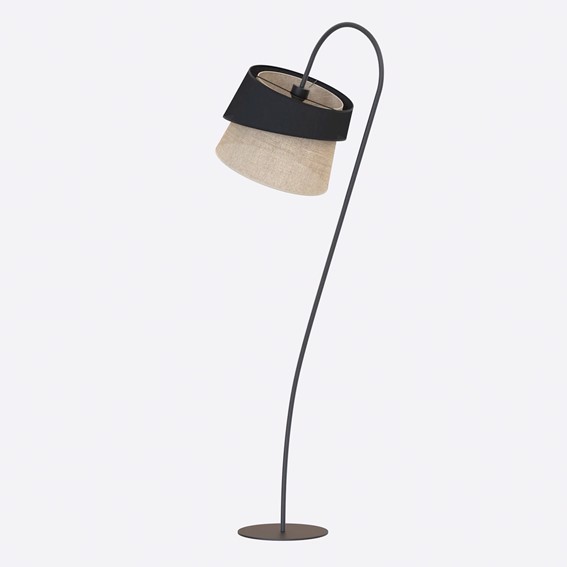 Lampa Podłogowa CANVA LP1 Czarny/Naturalny