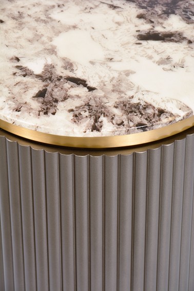 Komoda RTV STILIG ST916 Grafitowy/Złoty