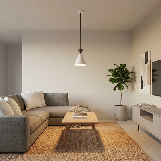 Lampa Wisząca KLEVER 1 Czarny/Biały