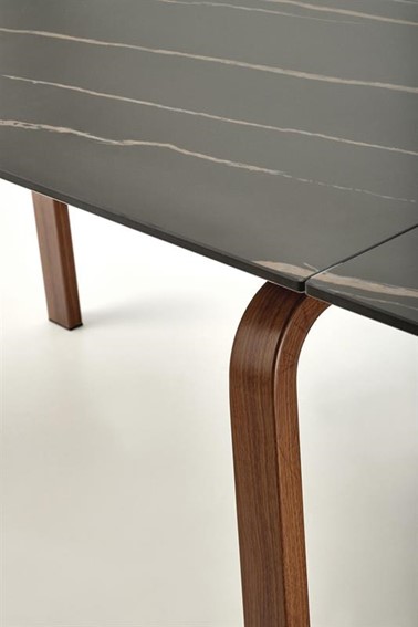 Stół Rozkładany LOZANO (140-200)x76 Orzech/Czarny Marmur