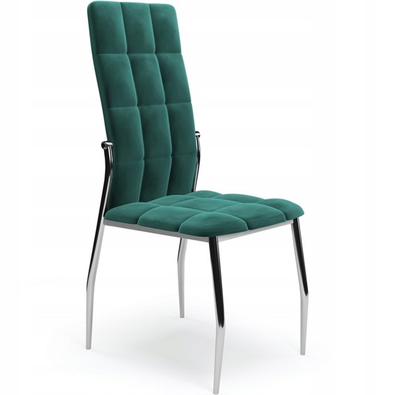 Krzesło K416 Velvet Chrom/Ciemny Zielony