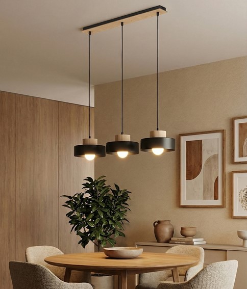 Lampa Wisząca KIVI 3 Czarny