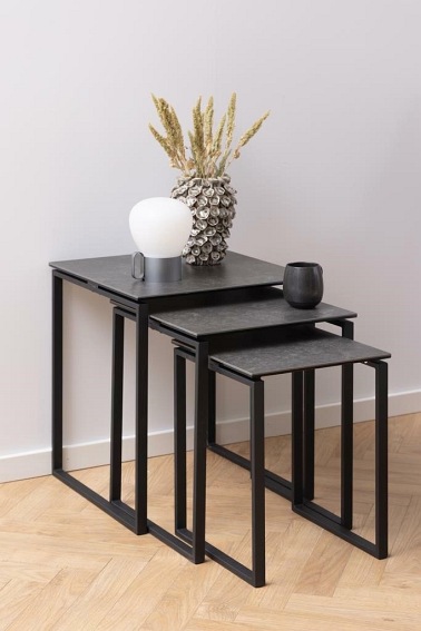 Zestaw Stolików KATRINE Czarny