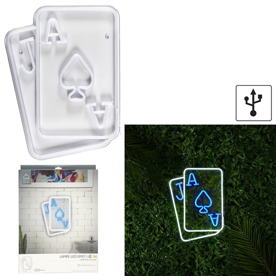 Lampa Karta Neon LED Biały