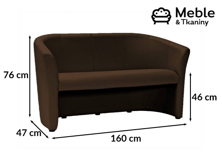 Sofa TM-3 Ciemny Brąz