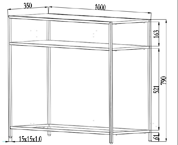 Konsola NEWCASTLE II Czarny