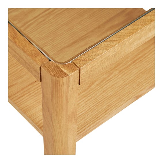 Stolik Kawowy LOURMARIN 40x40cm Dąb Naturalny
