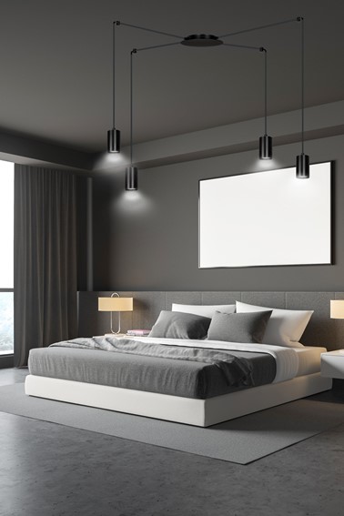 Lampa Wisząca TRAKER 4 Czarny