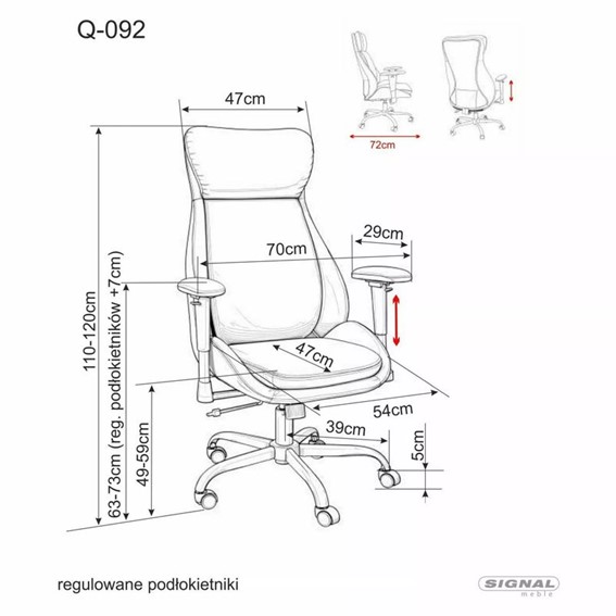 Fotel Obrotowy Q-092 Czarny