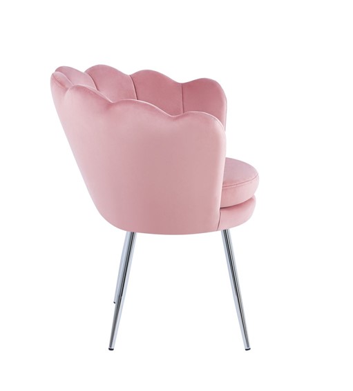 Fotel Velvet FR1-FX Różowy/Srebrny