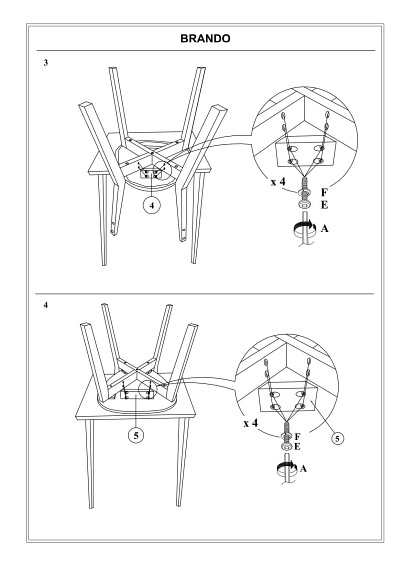 Krzesło BRANDO Dąb/Szary Tap.130