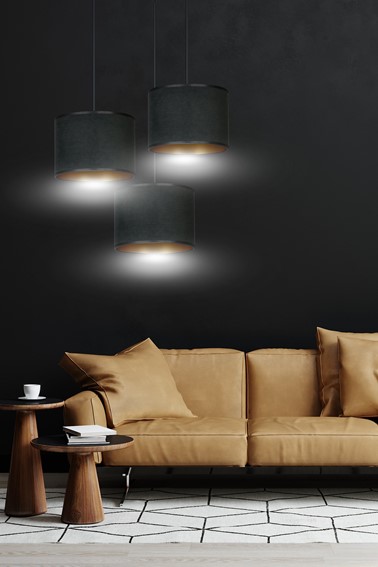 Lampa Wisząca HILDE 3 PREMIUM Czarny