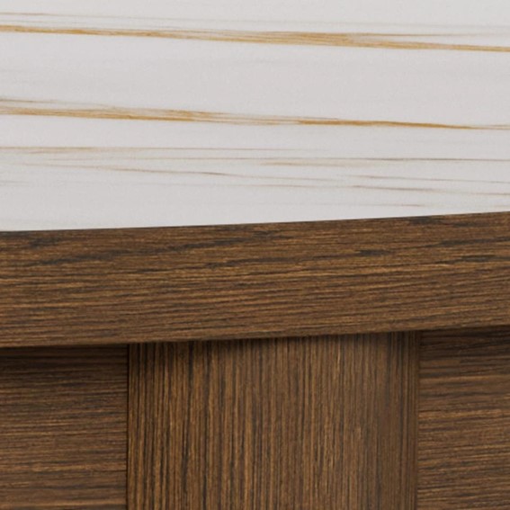 Stolik SOUTHAMPTON fi90 Beżowy/Brązowy