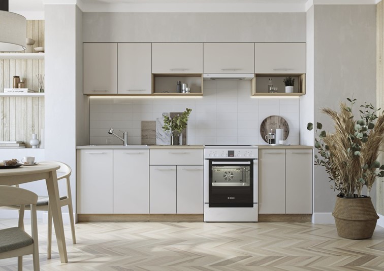 Kuchnia Zestaw VIOLA 260 Dąb Cremona/Kaszmir