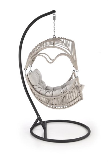 Fotel Ogrodowy RASMUS Czarny/Popiel