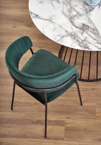 Stół BRODWAY fi110 Biały/Czarny