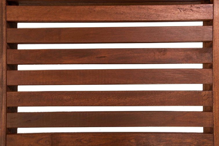 Leżak Ogrodowy AZURE Drewniany Materacem Biało/Czarnym