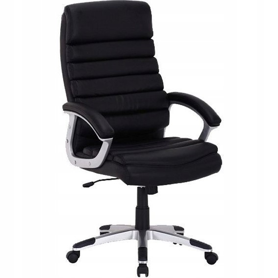 Fotel Obrotowy Q-087 Ekoskóra Czarny