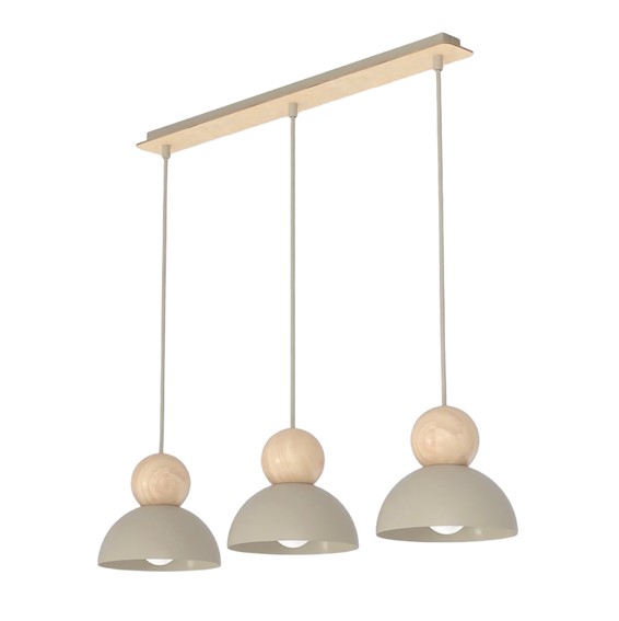 Lampa Wisząca KAKI 3 Beżowy