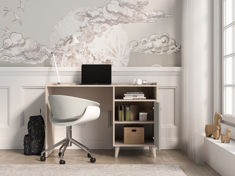 Biurko MEVEL 07 Beżowy/Szary