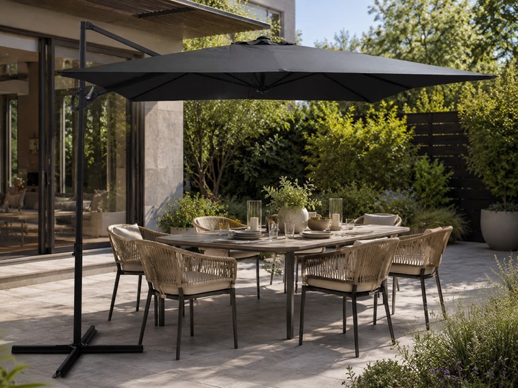 Parasol Ogrodowy LUMERO 3.0 Ciemny Szary