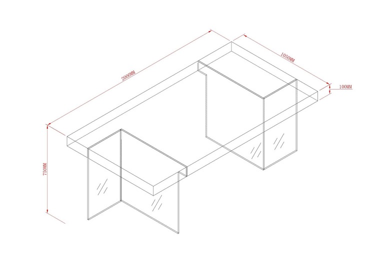 Stół Soho SH16 200x75 Orzech Włoski