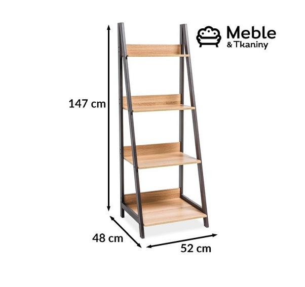 Regał Matis A Dąb/Ciemny Brąz