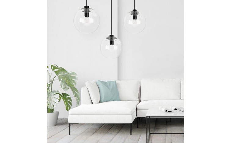 Lampa Wisząca SANDRA 30 Transparentny/Czarny