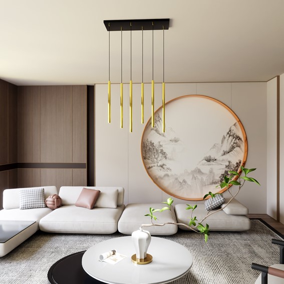 Lampa Wisząca SELTER 6 Złoty