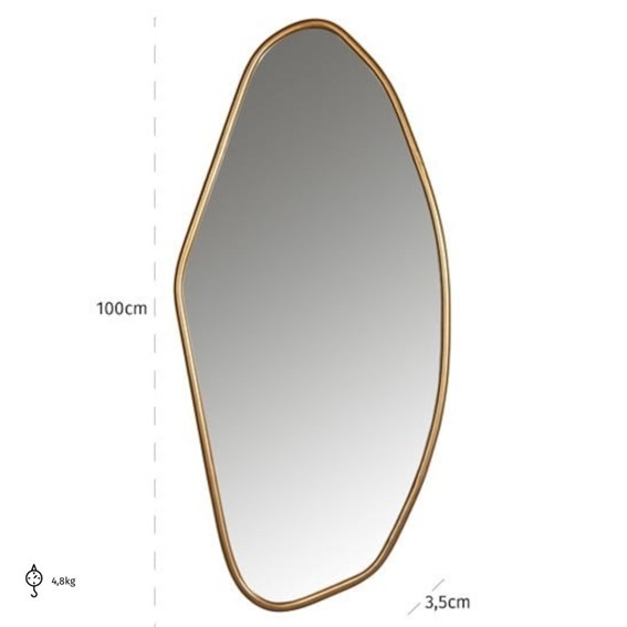 Lustro Ścienne ELDON Złoty