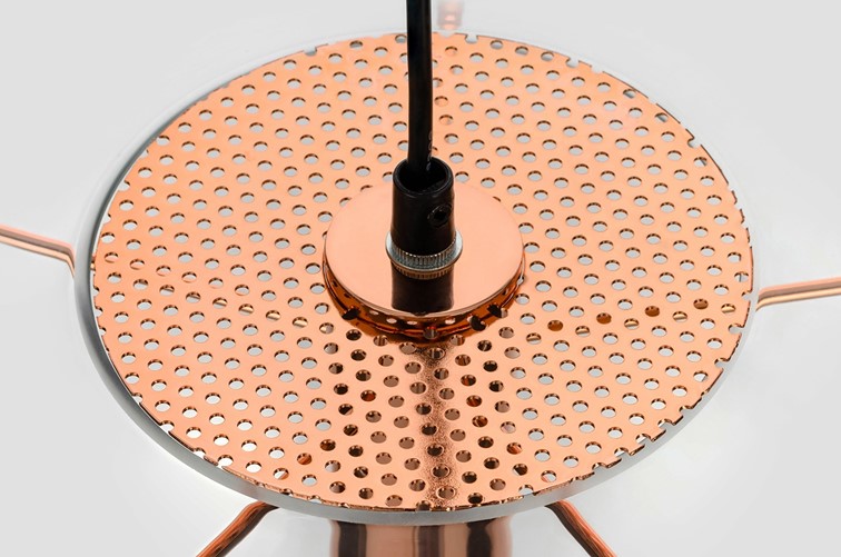 Lampa Wisząca SANDRA 20 Miedziana Szkło/Metal